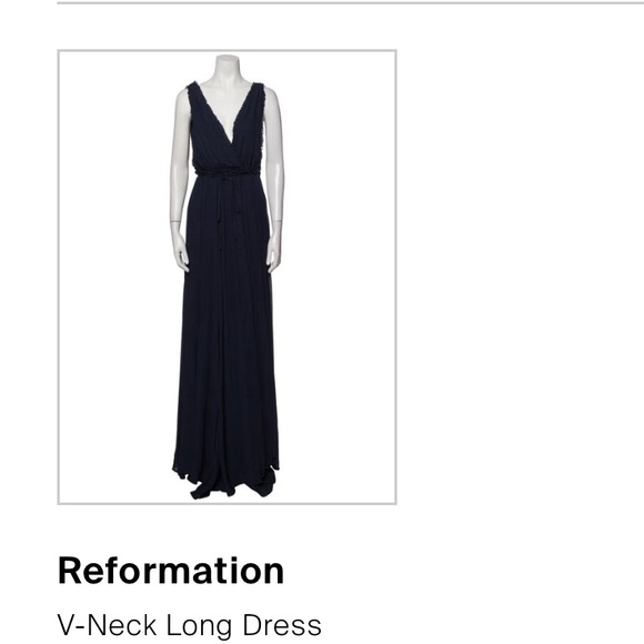 Reformation gown - navy blue small - Picture 1 of 3